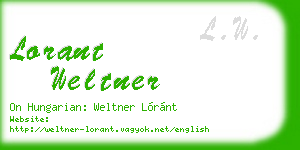lorant weltner business card